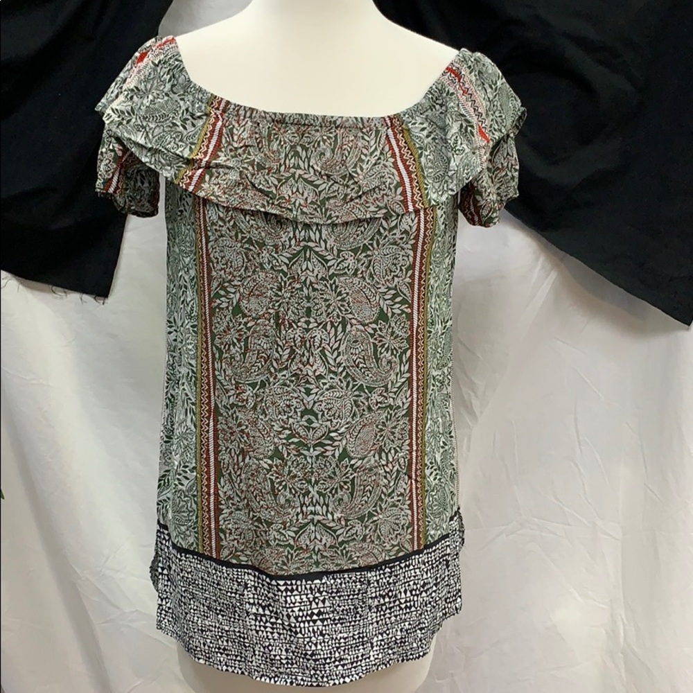 DR2 Paisley Short Sleeve Top